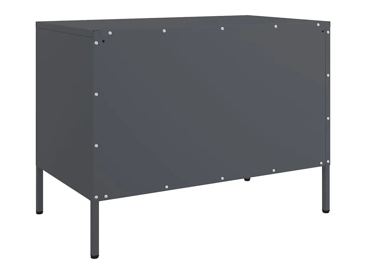 Neris Muebles de TV 2 unidades acero gris antracita 68x39x50,5 cm