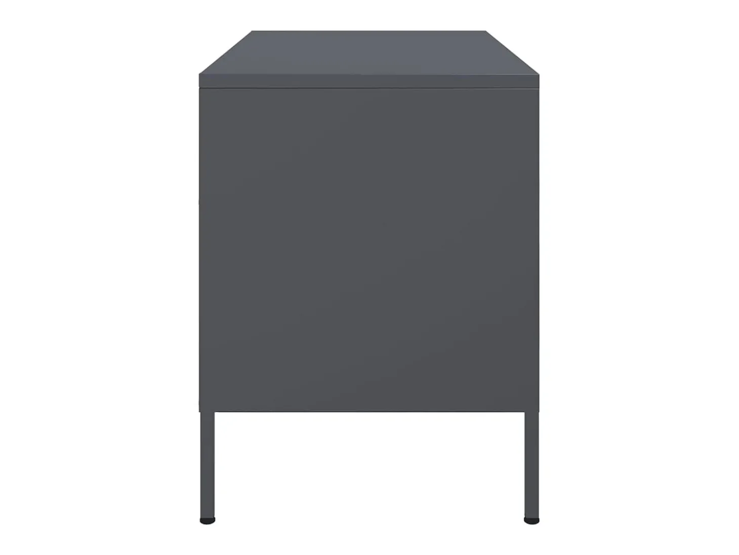 Neris Muebles de TV 2 unidades acero gris antracita 68x39x50,5 cm