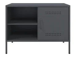 Neris Muebles de TV 2 unidades acero gris antracita 68x39x50,5 cm