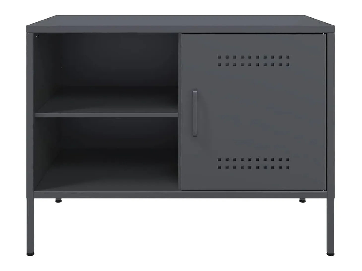 Neris Muebles de TV 2 unidades acero gris antracita 68x39x50,5 cm
