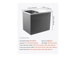 Nevera con Ruedas SucceBuy, 45,5 x 30,5 x 38,5 cm, Depósito de Hielo Comercial de 27,1 L para Vino y Cerveza Fríos
