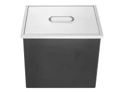 Nevera Empotrada SucceBuy, 51 x 35 x 30 cm, Cubeta de Hielo de Acero Inoxidable con Tapa, Barra de Helados para Cocina Exterior