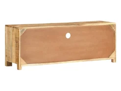 Nolan Mueble para TV de madera maciza de mango rugosa 110x30x40 cm