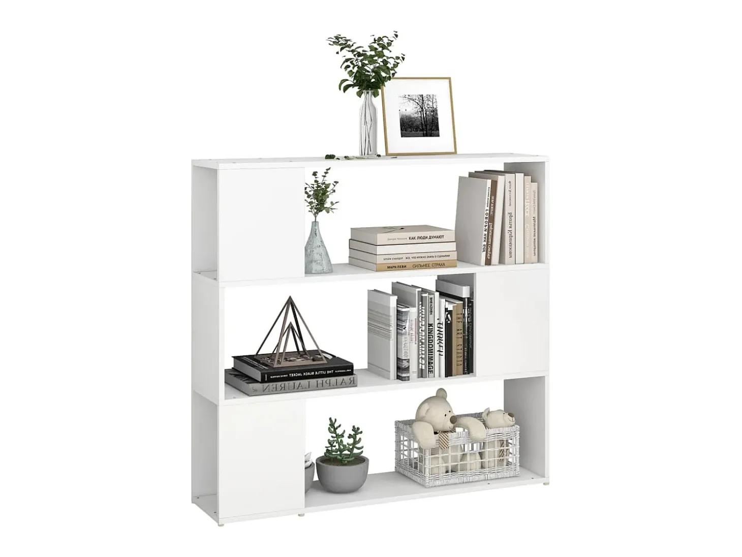 Norman Estantería de libros/divisor de espacios blanco 100x24x94 cm