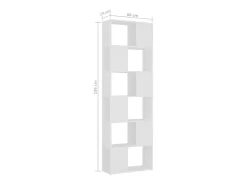 Norman Estantería divisor de espacios blanco 60x24x186 cm