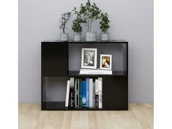 Norman Mueble para TV madera contrachapada negro 80x24x63 cm