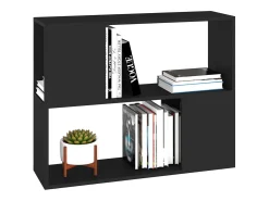 Norman Mueble para TV madera contrachapada negro 80x24x63 cm