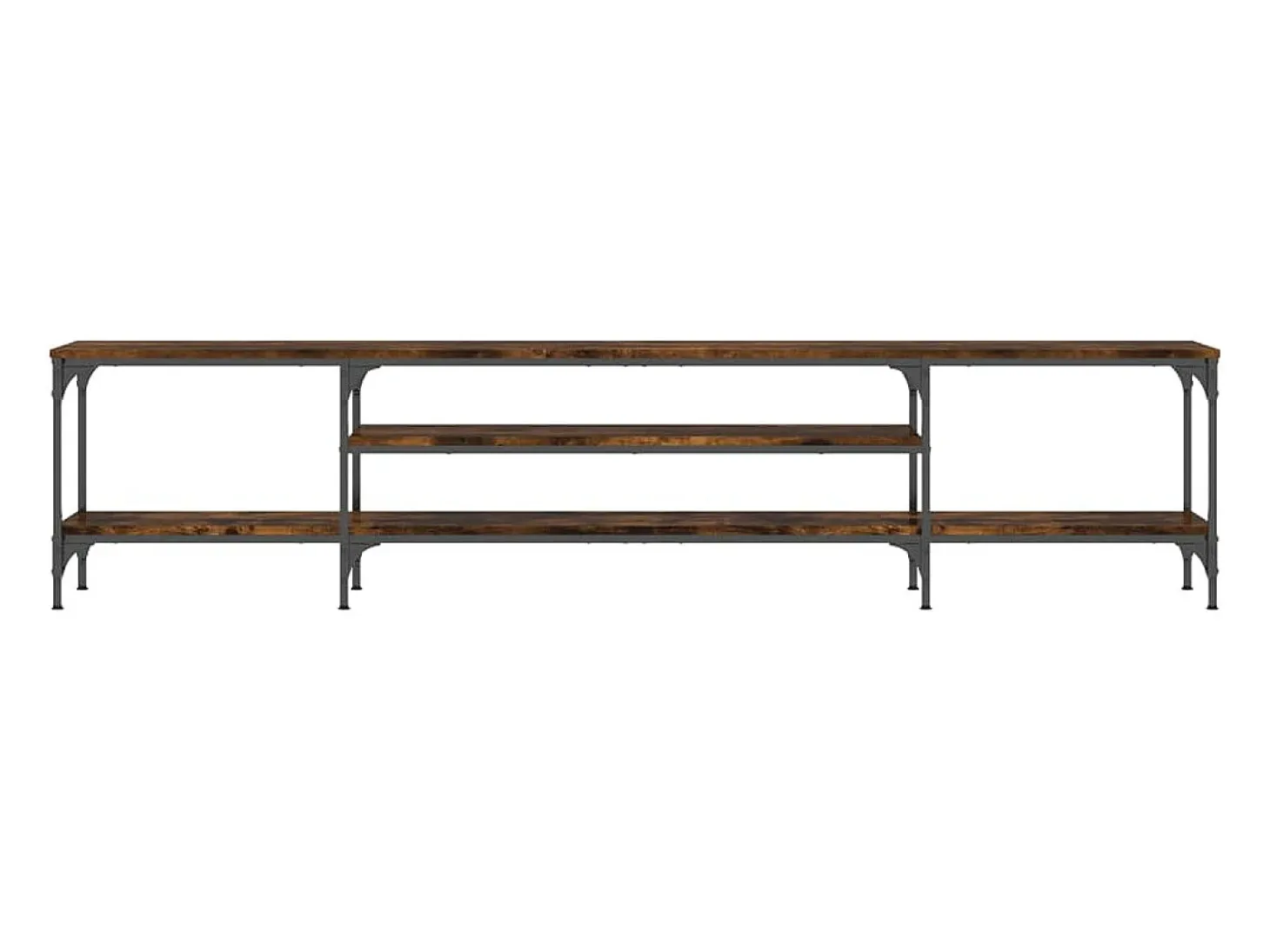 Numa Mueble TV madera ingeniería y erro roble ahumado 201x35x45 cm