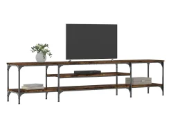 Numa Mueble TV madera ingeniería y erro roble ahumado 201x35x45 cm