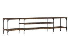 Numa Mueble TV madera ingeniería y erro roble ahumado 201x35x45 cm