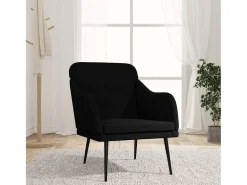 Nylra Sillón de tela negro 63x76x80 cm