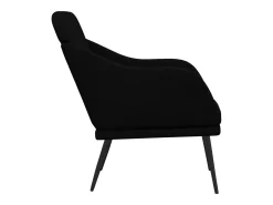 Nylra Sillón de tela negro 63x76x80 cm