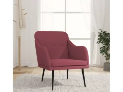 Nylra Sillón de tela rojo tinto 63x76x80 cm