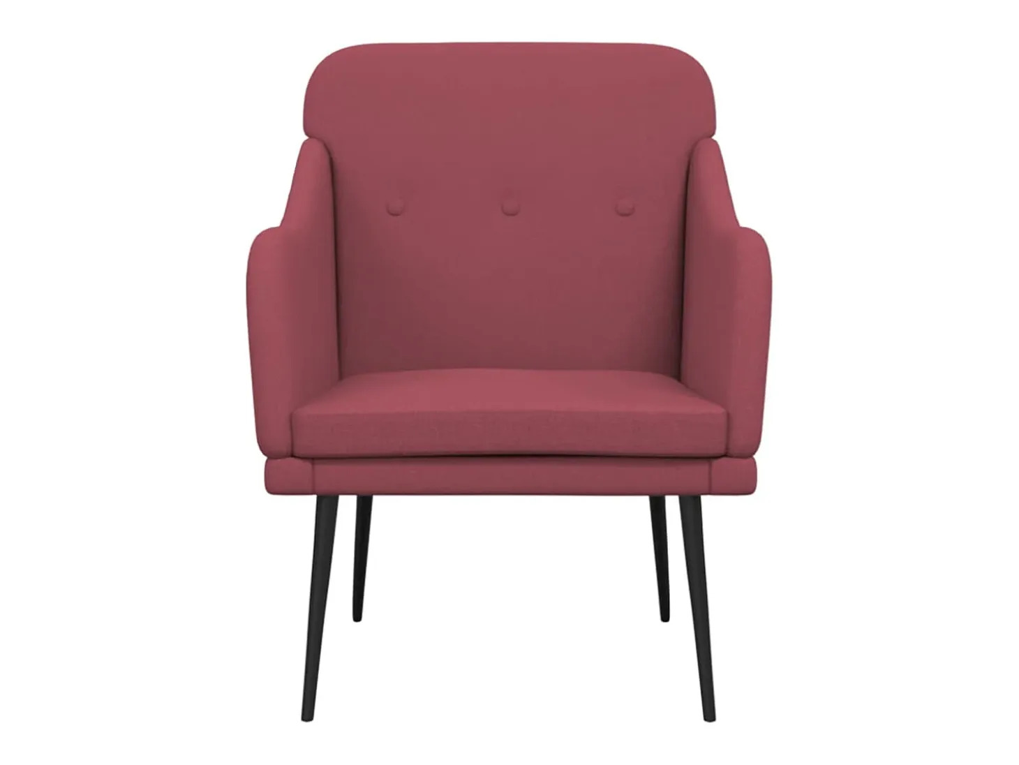 Nylra Sillón de tela rojo tinto 63x76x80 cm