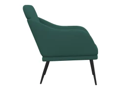 Nylra Sillón de tela verde oscuro 63x76x80 cm