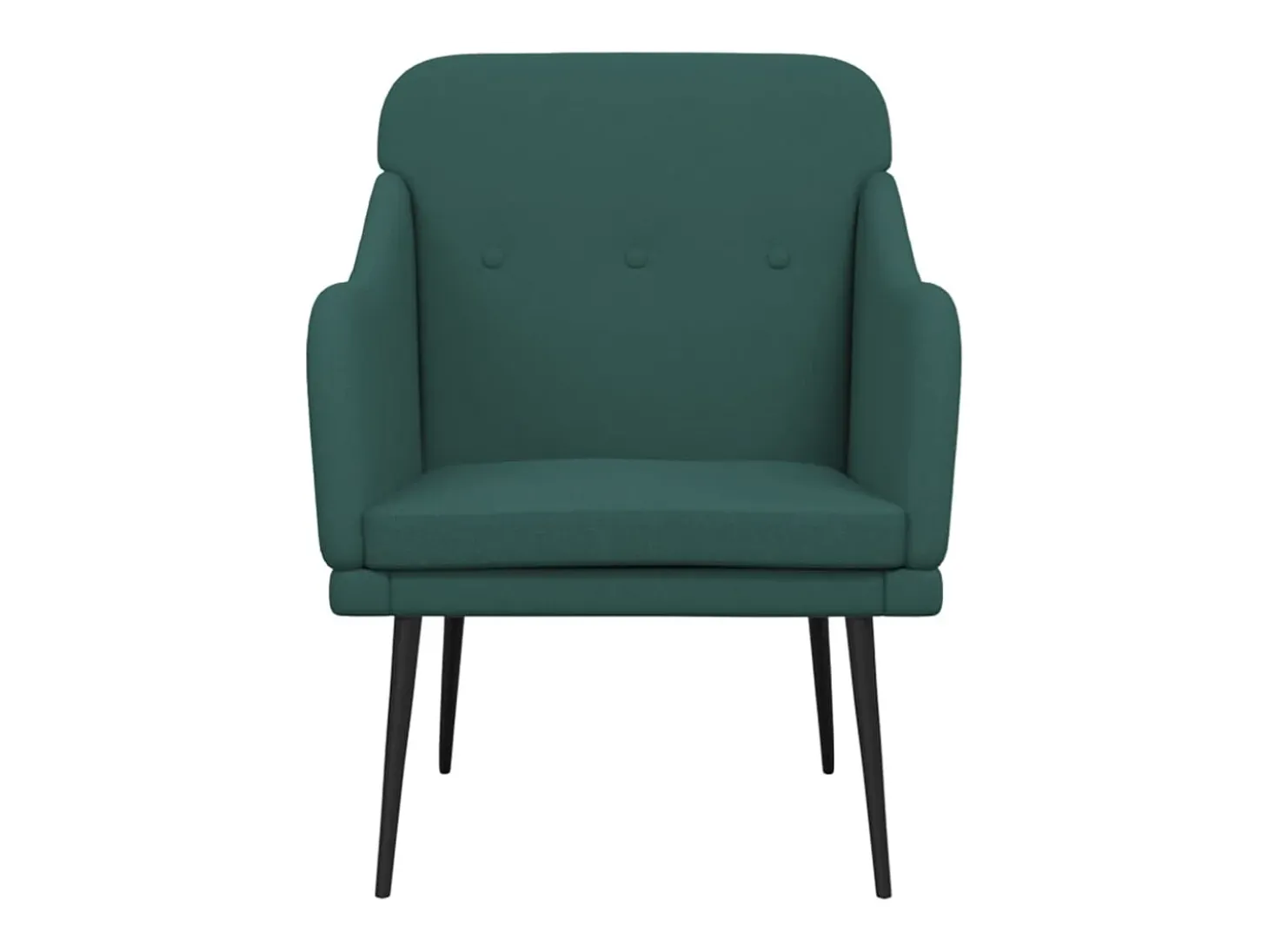 Nylra Sillón de tela verde oscuro 63x76x80 cm