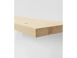 Pack 2 estanterías de madera maciza flotante natural 100x3,2x20cm - MELVA - DECOWOOD