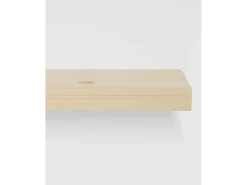 Pack 2 estanterías de madera maciza flotante natural 100x3,2x20cm - MELVA - DECOWOOD