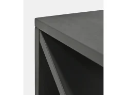Pack 2 mesitas de madera maciza en tono negro de 40x40cm - STOKE - DECOWOOD