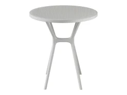 Pack de 2 mesas auxiliares de 75x65x65 cm de polipropileno en color blanco Gaia