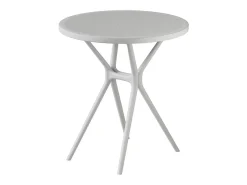 Pack de 2 mesas auxiliares de 75x65x65 cm de polipropileno en color blanco Gaia