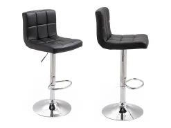 Pack de 2 taburetes de bar negros MIKE