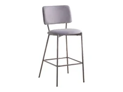 Pack de 4 taburetes de 103x45x51 cm tapizados en tela animanchas en color crema Ned