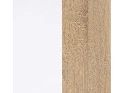 Pack escritorio y estantería Cosmic Plus Blanco Artik (Blanco Mate) - Roble Canadian
