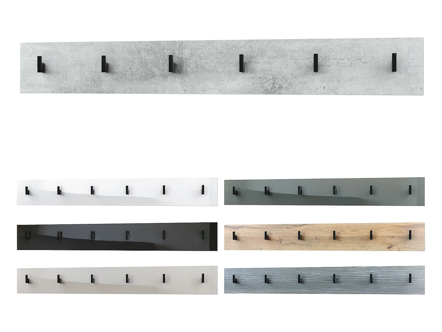 Panel de pared Linea en negro de alto brillo