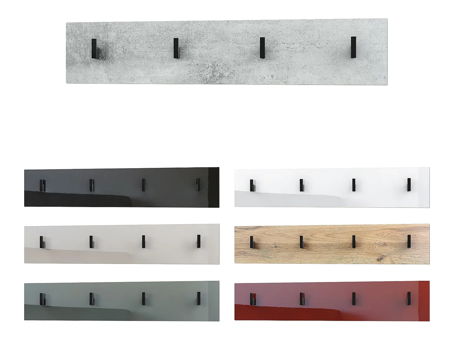Panel de pared Linea V2 en gris de alto brillo