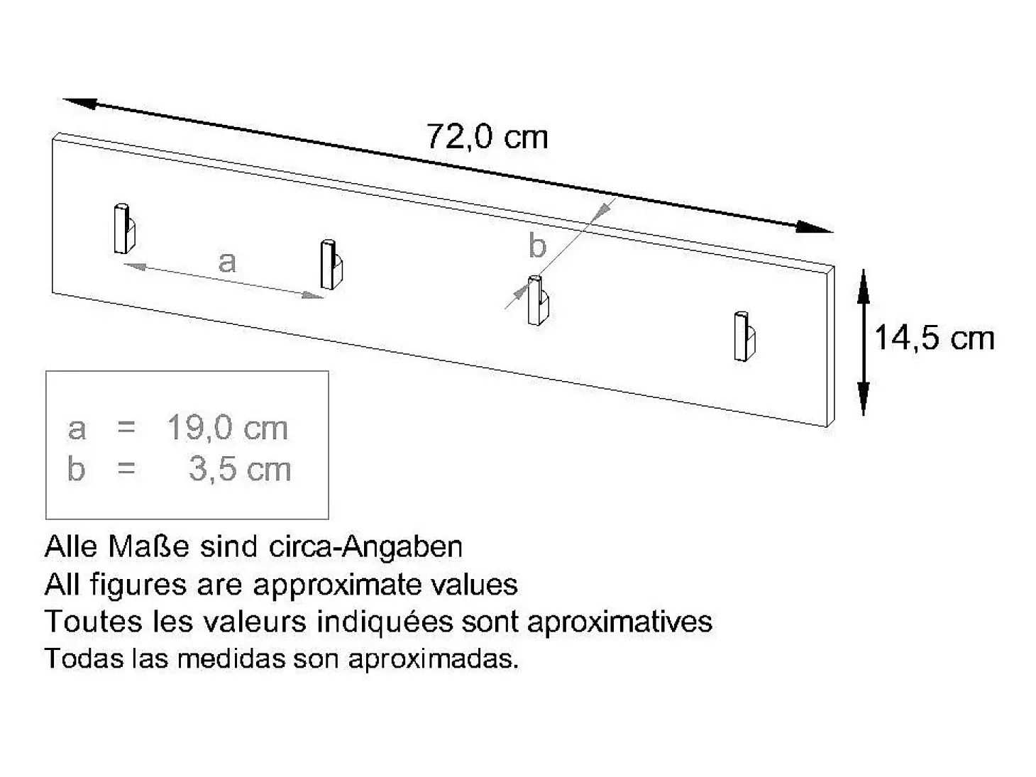 Panel de pared Linea V2 en gris de alto brillo