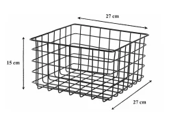 Panier filaire noir petit modèle - H16 cm