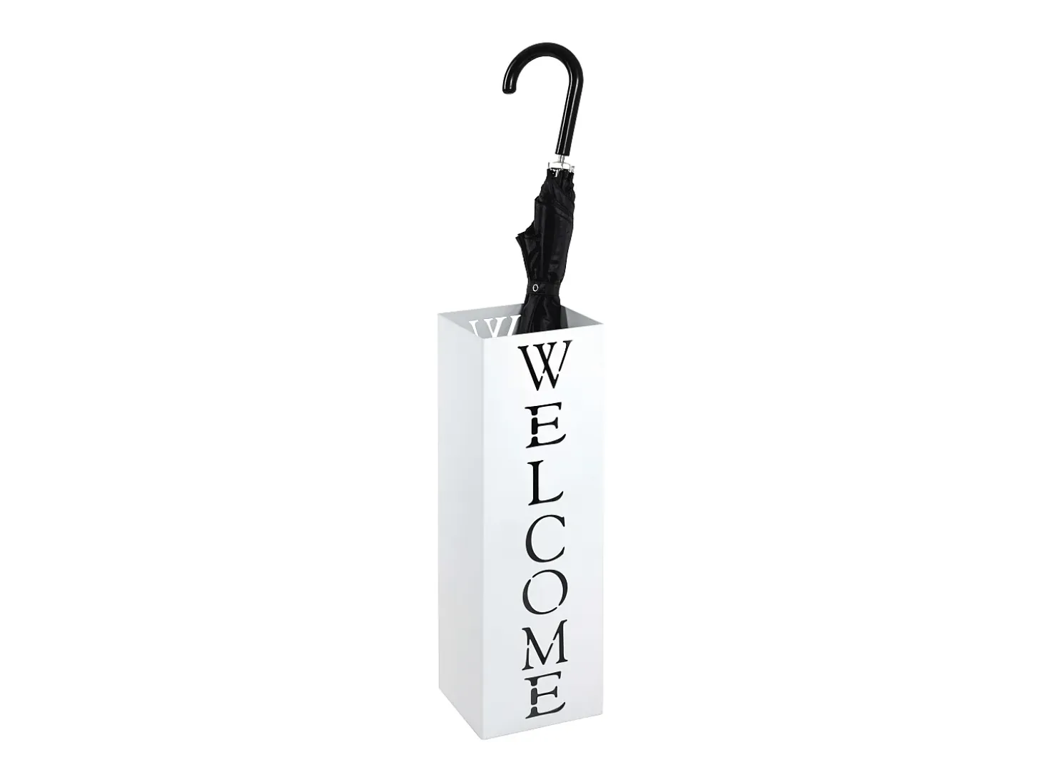 Paragüero de diseño metálico blanco Welcome Umea