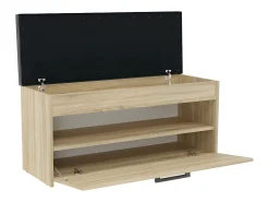 PARMI - Entrada zapatero estilo escandinavo - 100x35x49 - Banco con almacenaje