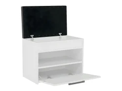 PARMI - Mueble de entrada zapatero estilo escandinavo - 60x35x49 - Banco con almacenaje