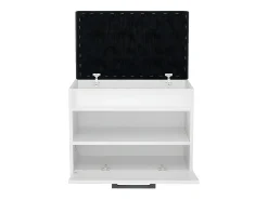 PARMI - Mueble de entrada zapatero estilo escandinavo - 60x35x49 - Banco con almacenaje