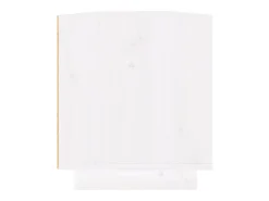 Paul-Maurice Mueble de TV de madera maciza de pino blanco 110x34x40 cm