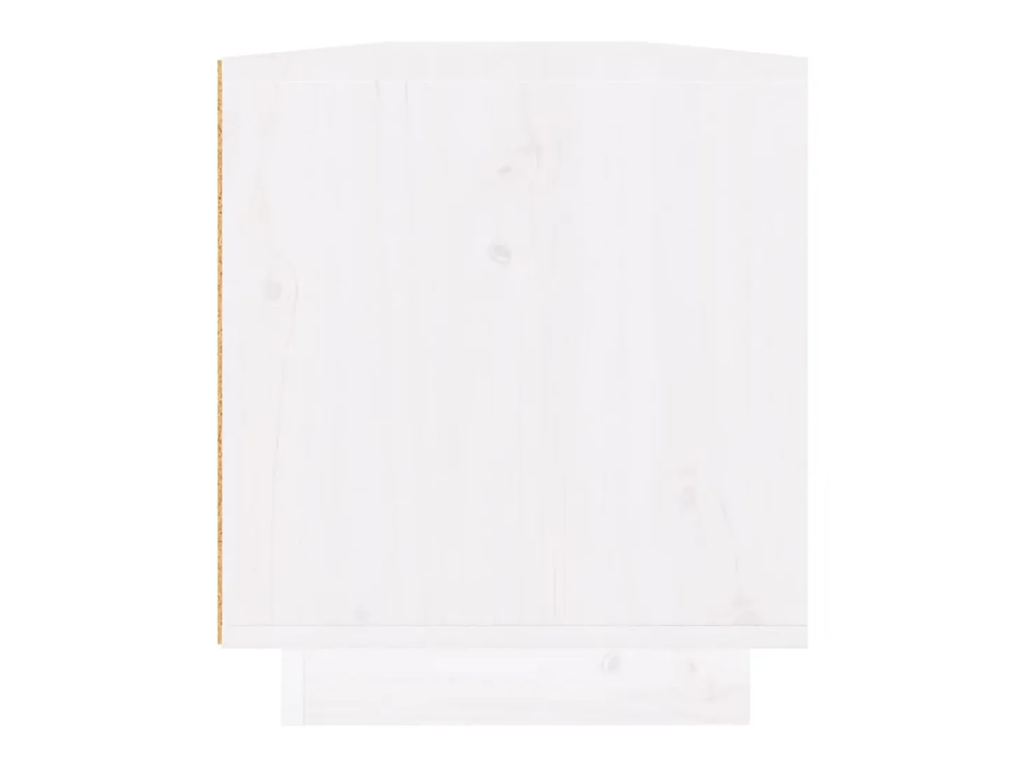 Paul-Maurice Mueble de TV de madera maciza de pino blanco 110x34x40 cm