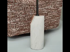 Pedestal con base de mármol D23 cm - ERNEST - Blanco
