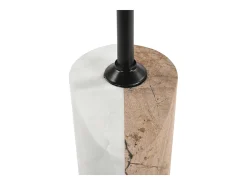 Pedestal con base de mármol D23 cm - ERNEST - Blanco