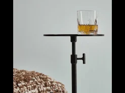 Pedestal con base de mármol D23 cm - ERNEST - Blanco