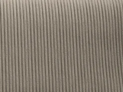 Pequeño Sofá cama rinconera derecha de pana beige AMELIA