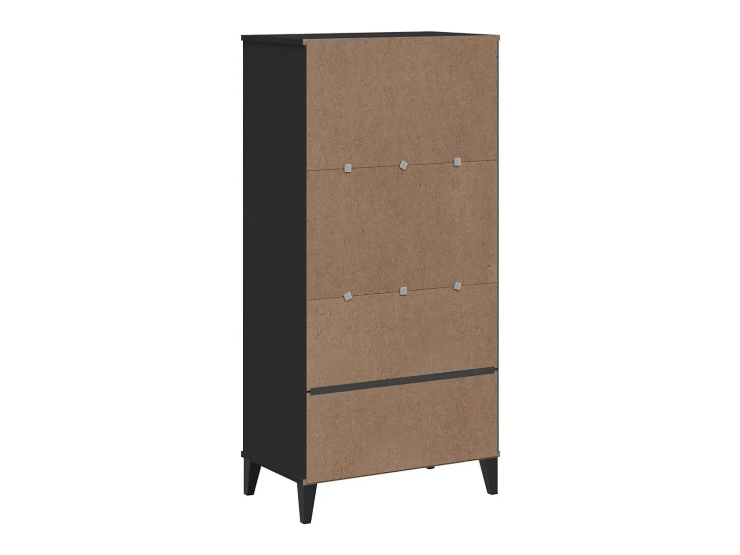 Peralyn Librería VIKEN madera de ingeniería negro 60x35x123 cm
