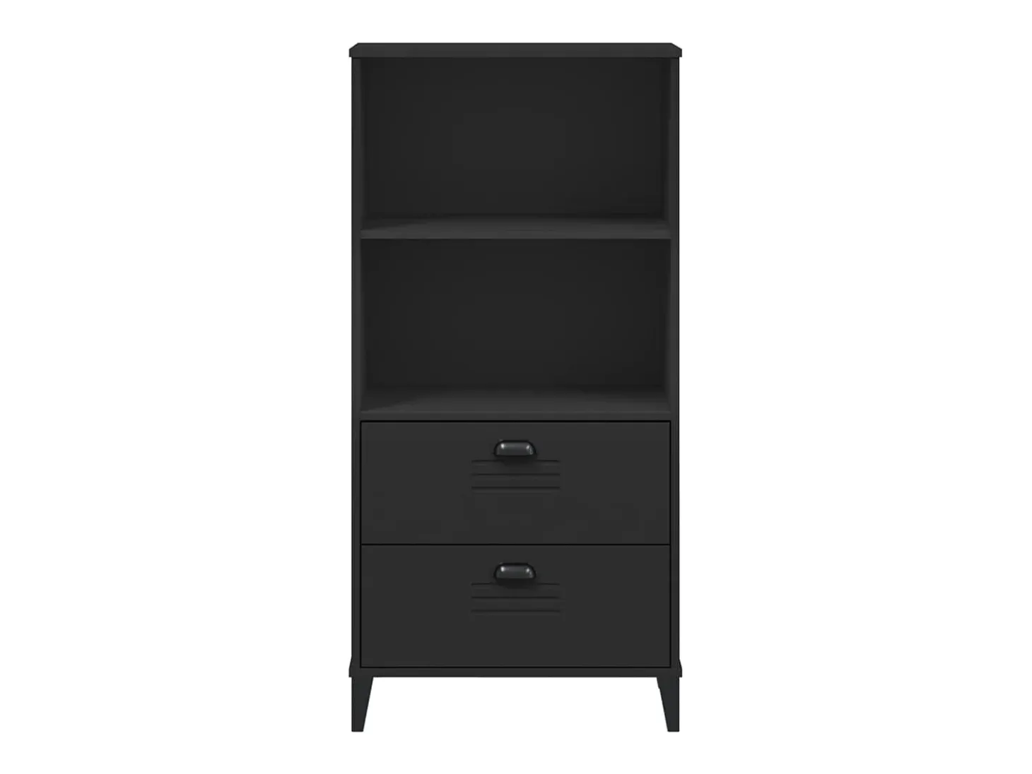 Peralyn Librería VIKEN madera de ingeniería negro 60x35x123 cm