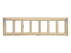 Perchero 6 ganchos de madera de teca - Ancho 70 x Prof. 11 x Alt. 20 cm - Color: natural - LIPALIA