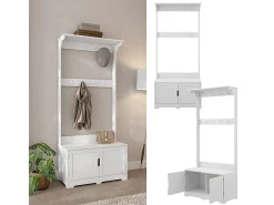 Perchero blanco 80x40x180 lysa