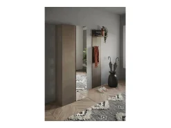 Perchero colgante KEY – 1 estante – Ganchos integrados – Marrón – Diseño moderno