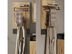 Perchero de pared antracita 44x25.6x83 selena