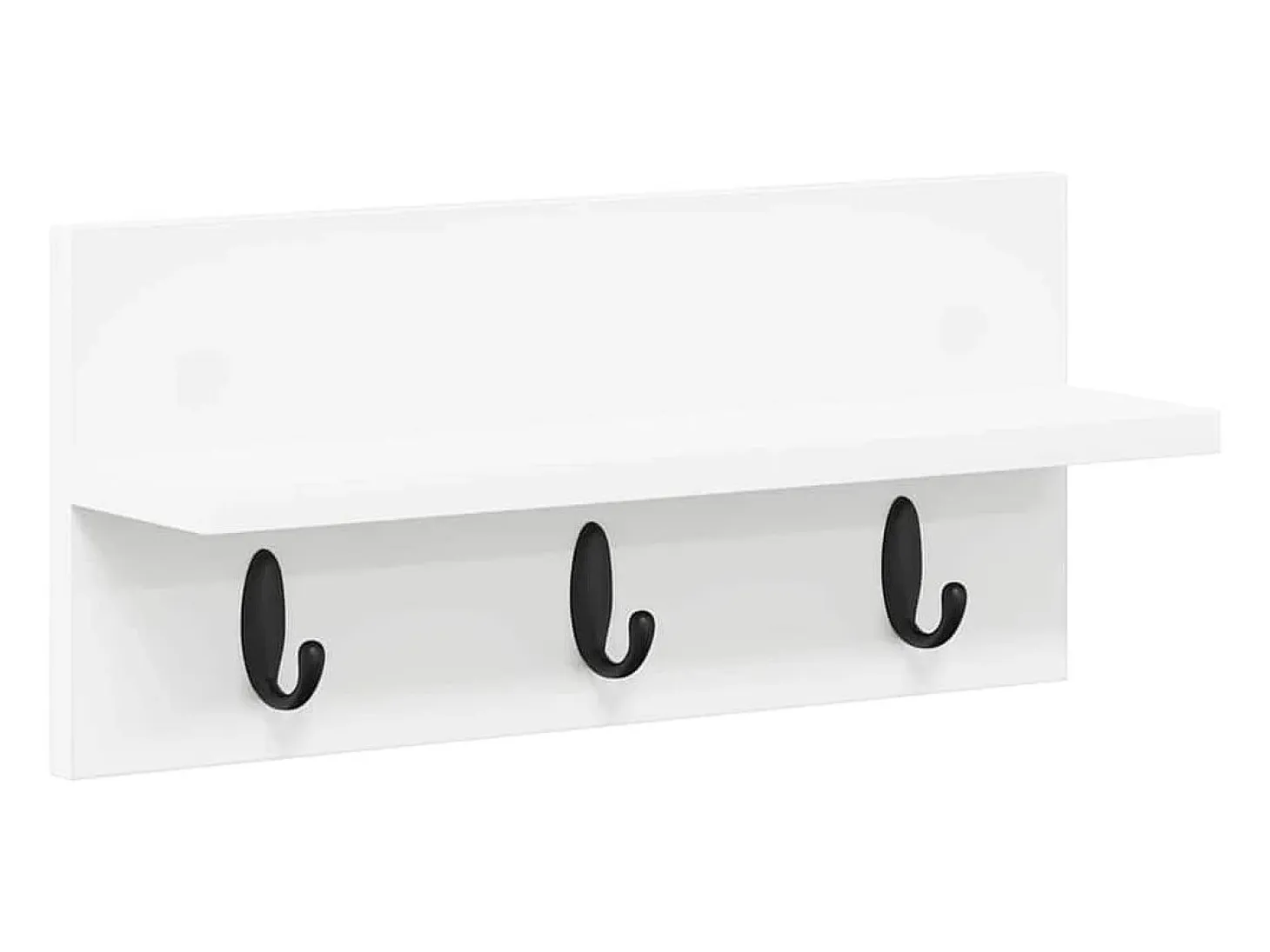 Perchero de pared Blanco 40 x 10,5 x 18 cm Madera de ingeniería