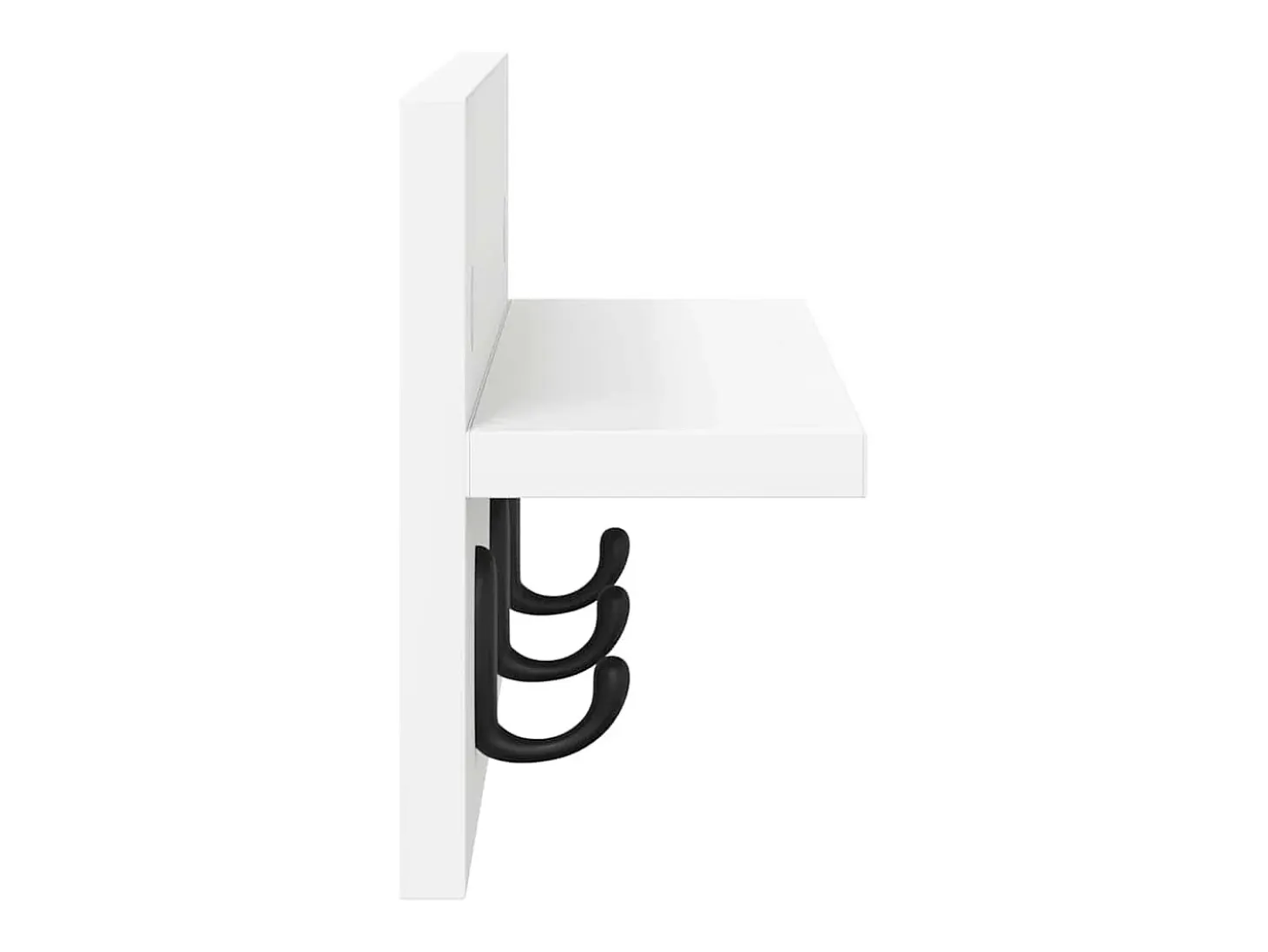 Perchero de pared Blanco 40 x 10,5 x 18 cm Madera de ingeniería